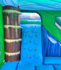 Image of Modular Tropical Blue Marble Inflatable Water Slide Bounce House Combo with Blower