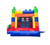 Image of Building Block, Double Water Slide Bounce House with Blower