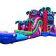 Tropical Paradise, Double Water Slide Bounce House with Blower