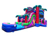 Image of Tropical Paradise, Double Water Slide Bounce House with Blower