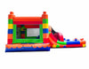 Image of Kids Building Block Inflatable Bounce House with Slide and Blower