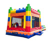 Image of Mega Building Block Inflatable Water Slide Bounce House with Blower