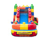 Image of Mega Building Block Inflatable Water Slide Bounce House with Blower