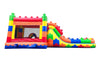 Image of Mega Building Block Inflatable Water Slide Bounce House with Blower