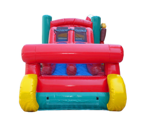 Christmas, Double Water Slide Bounce House with Blower