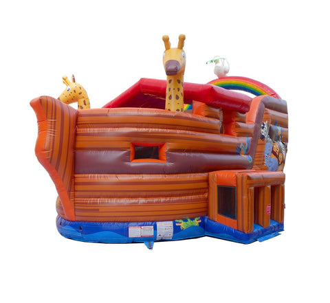 Deluxe Noah's Ark Bounce House and Slide Combo with Blower