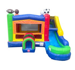 Modular Sports Castle Water Slide Bounce House Combo with Blower