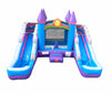 Image of Rental Lite Pink Inflatable Double Water Slide Bounce House with Blower