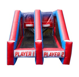 Interactive Shooting Game with Blower, Hoops, Red White and Blue