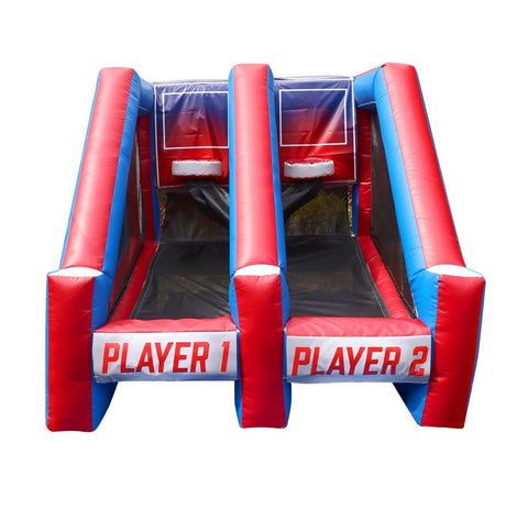 Interactive Shooting Game with Blower, Hoops, Red White and Blue