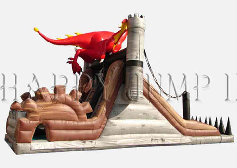 Green Dragon Inflatable Slide for Sale