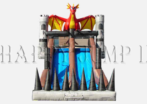 Green Dragon Inflatable Slide for Sale