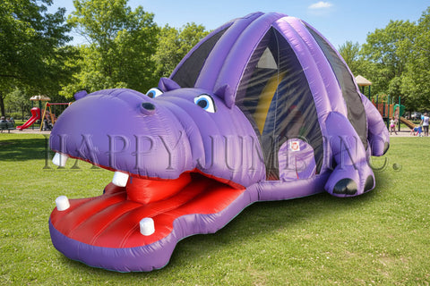 Happy Hippo Commercial Inflatable Bounce House Combo - XL8160