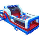 Red, Yellow, and Blue U-Turn Inflatable Obstacle Course with Blower by POGO