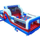 30' Red White and Blue Marble Inflatable Obstacle Course with Blower