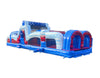 Image of 40' Red White Blue Marble Inflatable Obstacle Course with Blower