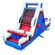 40' Red White and Blue Marble Inflatable Rock Climb Slide with Blower