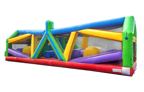 40' Retro Radical Run Extreme Unit #3 Inflatable Obstacle Course with Blower