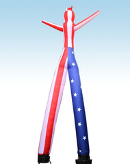 18' Inflatable Tube Man with Blower - US Flag 2 Leg