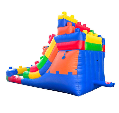 Rental Lite 12' Building Block Water Slide with Blower