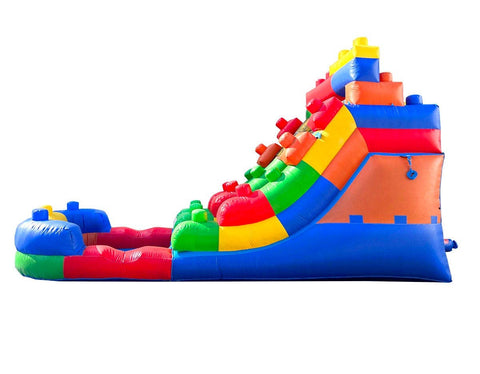 Rental Lite 12' Building Block Water Slide with Blower