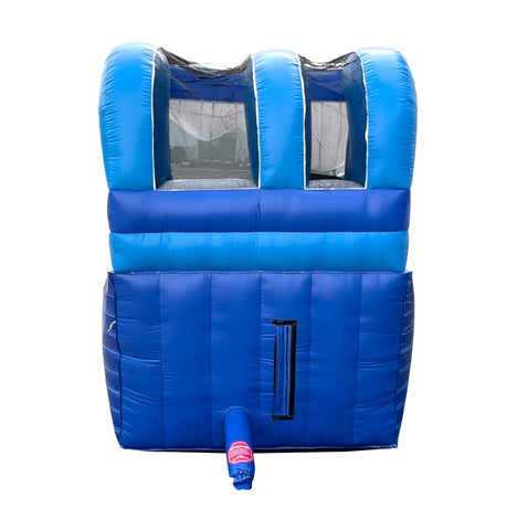 12' Rental Lite Blue Wave Inflatable Water Slide with Blower
