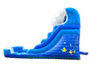 Image of 12' Rental Lite Blue Wave Inflatable Water Slide with Blower