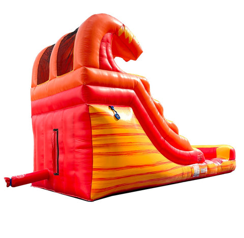 12' Rental Lite Fire Marble Inflatable Water Slide with Blower
