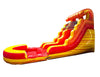 Image of 15' Rental Lite Fire Marble Tropical Inflatable Water Slide with Blower