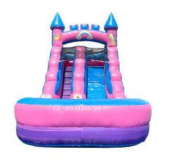 12' Rental Lite Pink Unicorn Inflatable Water Slide