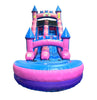 Image of 15' Rental Lite Pink Unicorn Inflatable Water Slide with Blower and Pool