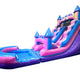 15' Rental Lite Pink Unicorn Inflatable Water Slide with Blower and Pool