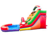 Image of 15' Rental Lite Rainbow Cloud Inflatable Water Slide with Blower and Pool