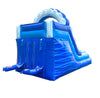 Image of 12' Blue Marble Inflatable Water Slide with Blower