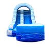 Image of 12' Blue Marble Inflatable Water Slide with Blower