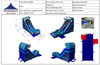 Image of 12' Tall Blue Marble Wave Inflatable Water Slide with Blower