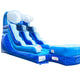 12' Tall Blue Marble Wave Inflatable Water Slide with Blower