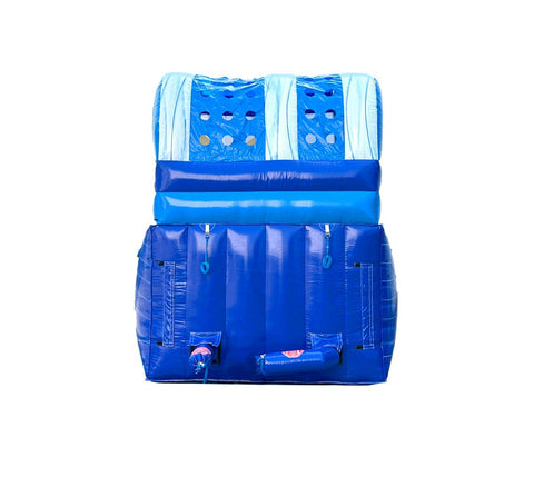 12' Tall Blue Marble Wave Inflatable Water Slide with Blower