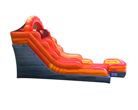 Save on 12' Fire Red Marble Inflatable Water Slide with Blower