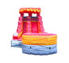 Image of 12' Tall Fire Red Marble Wave Inflatable Water Slide with Blower