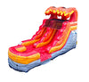 Image of 12' Tall Fire Red Marble Wave Inflatable Water Slide with Blower