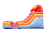 Image of 12' Tall Fire Red Marble Wave Inflatable Water Slide with Blower