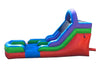 Image of Save on 12' Retro Rainbow Commercial Water Slide with Blower