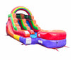 Image of 12' Tall Rainbow Wet/Dry Inflatable Slide with Blower