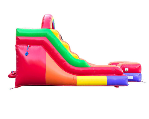 12' Tall Rainbow Wet/Dry Inflatable Slide with Blower