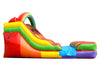 Image of Save on 12' Rainbow Double Lane Commercial Inflatable Water Slide with Blower