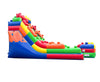 Image of 15' Tall Building Block Inflatable Water Slide with Blower
