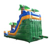 Image of 15' Tropical Green Marble Inflatable Water Slide with Blower