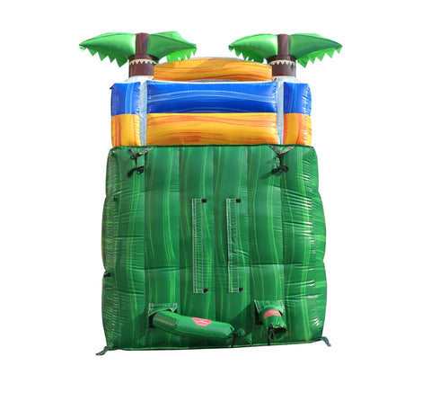 15' Tropical Green Marble Inflatable Water Slide with Blower