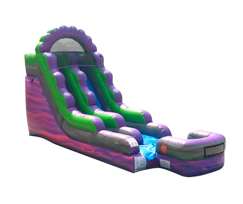 Save on 15' Purple Marble Inflatable Water Slide with Blower